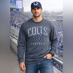 NFL Team Apparel Indianapolis Colts Long Sleeve T-Shirt Gray XL